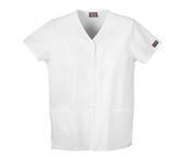 Snap Front Tunic Has Three Patches